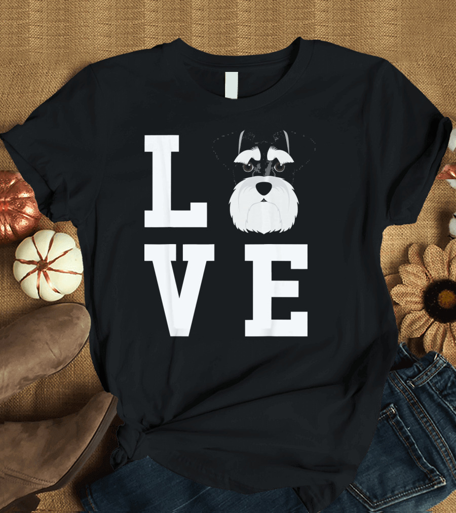 LOVE I Love My Dog Schnauzer T-Shirt