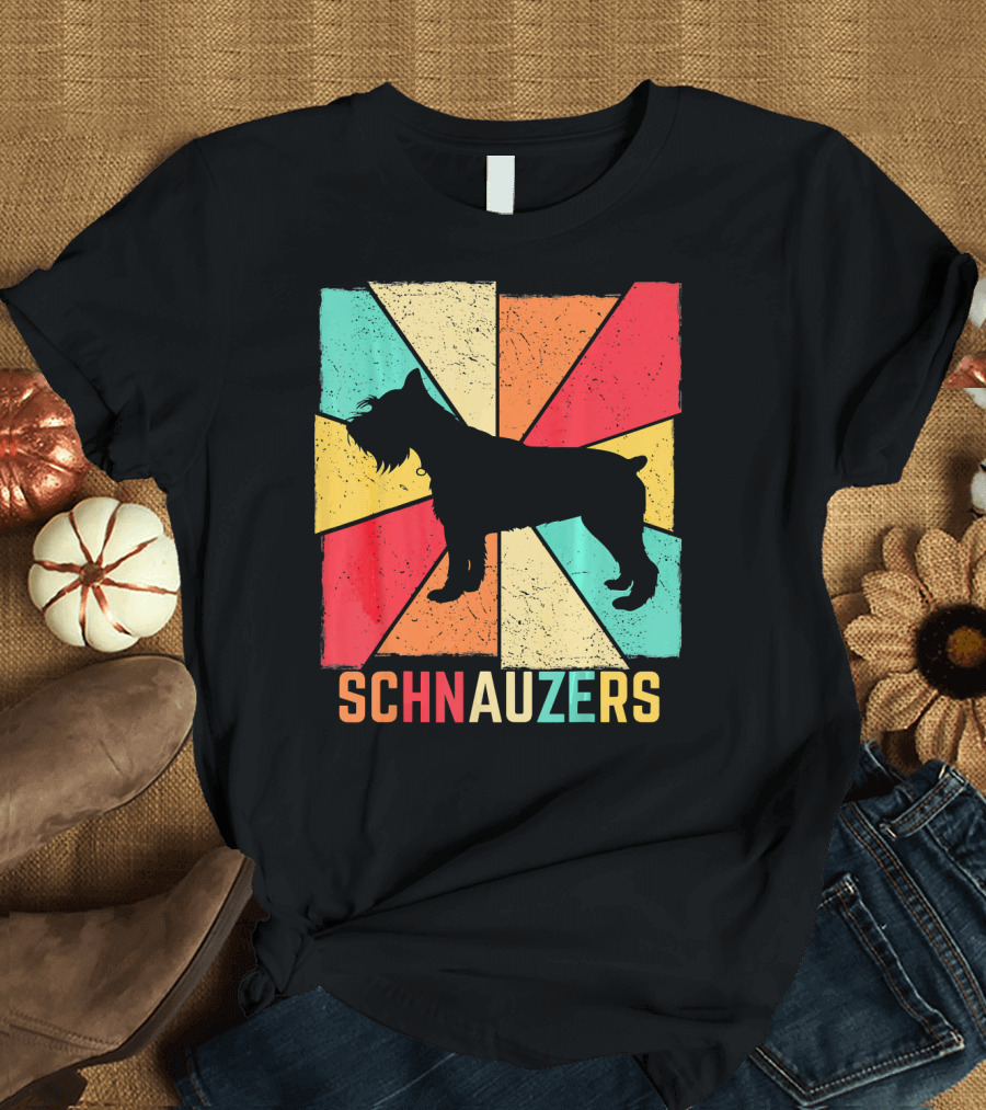 Vintage Retro Best Schnauzer Dog T-Shirt