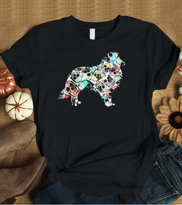 T-Shirt: Zombie Sheltie Skull Halloween Funny T-Shirt Zombie Sheltie Skull Halloween Funny T-Shirt
