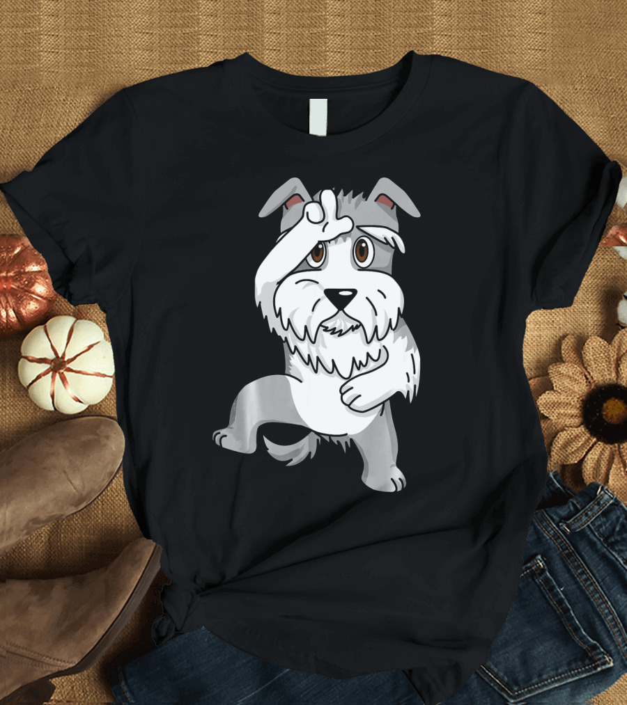 Schnauzer Loser Dance Funny Dog Cartoon T-Shirt