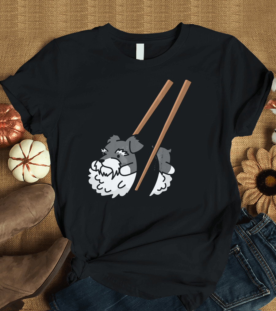 Schnauzer Sushi Cute Dog Humor T-Shirt