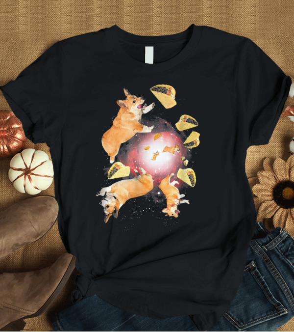 T-Shirt: Walnut and 39th Corgi Tacos Space Adventure T-Shirt Walnut and 39th Corgi Tacos Space Adventure T-Shirt