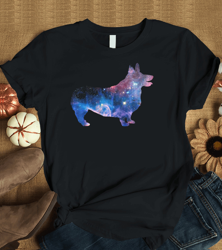 Cosmic Corgi Space Dog Galaxy T-Shirt