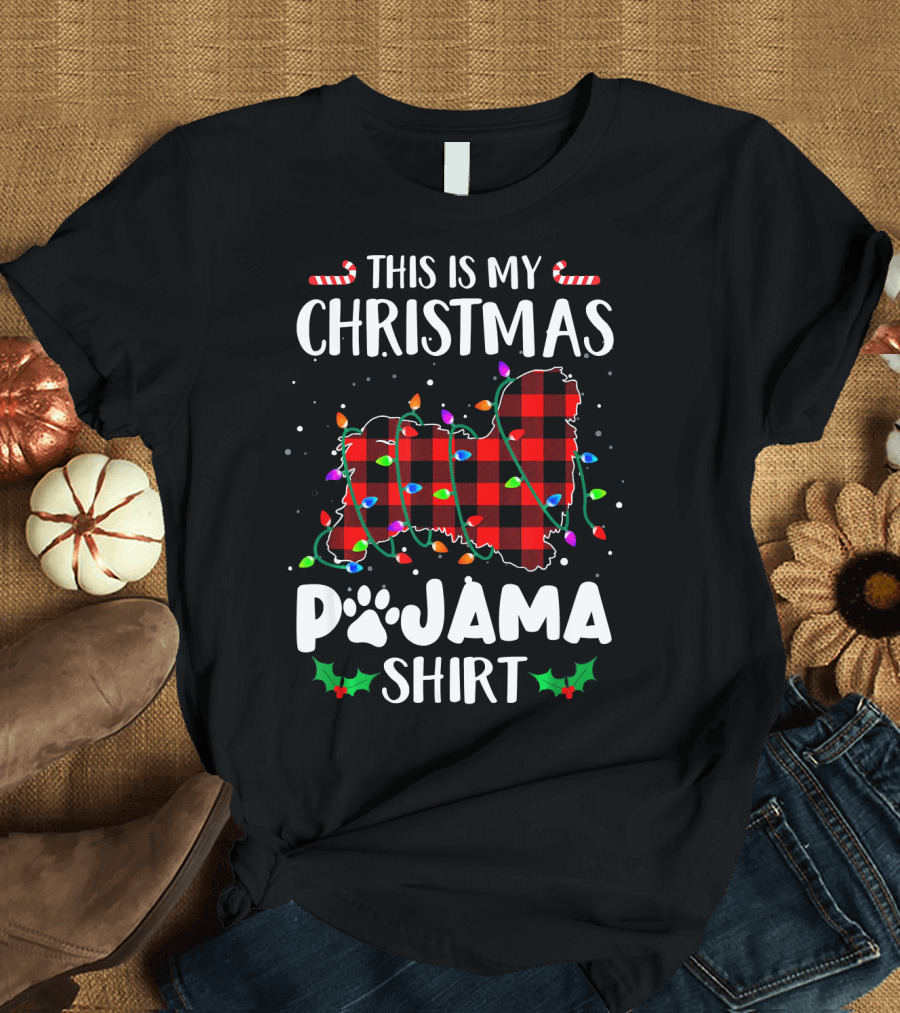 This Is My Christmas Pajama Shirt Havanese Dog T-Shirt