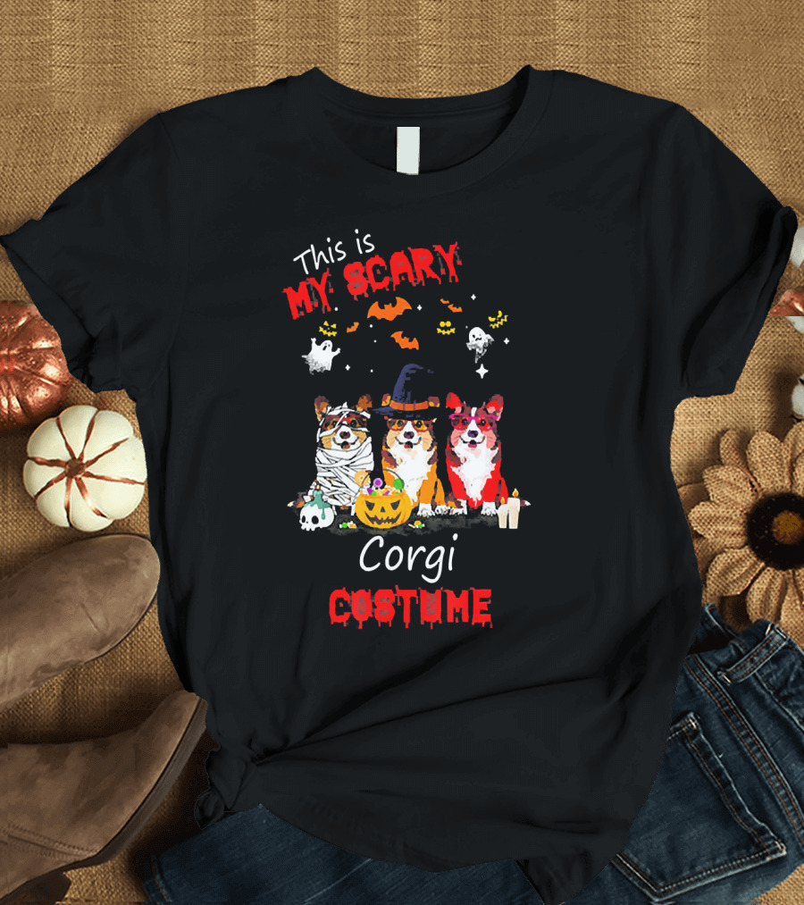 This Is My Scary Corgi Costume T-Shirt
