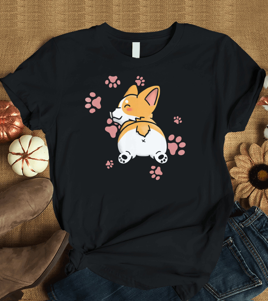 Cute Corgi Butt Paws T-Shirt