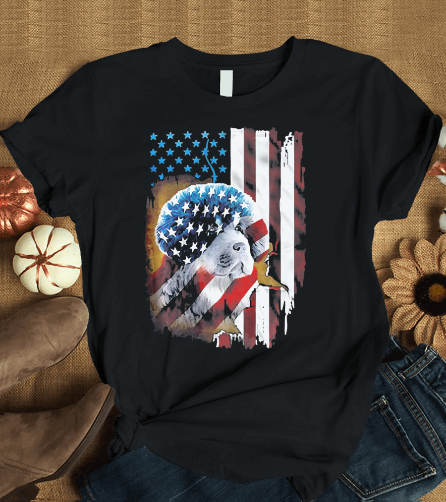 English Mastiff 4th Of July Patriotic American Flag T-Shirt