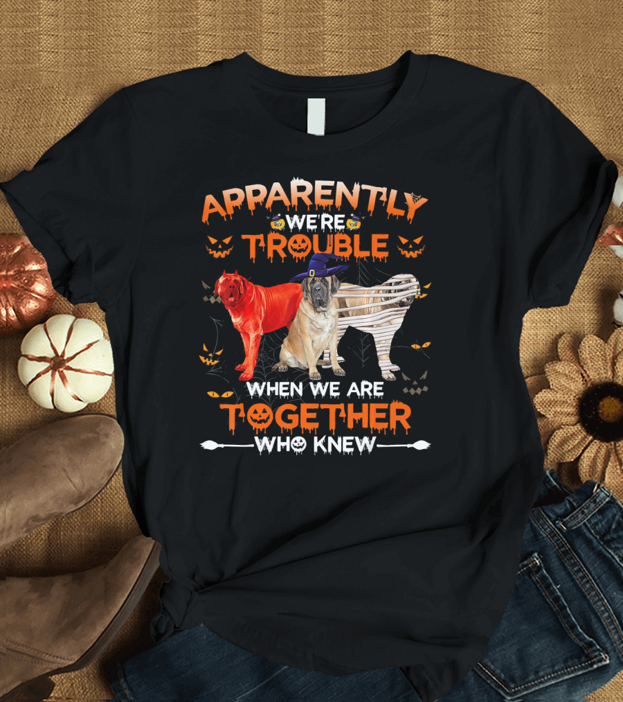 Apparently We're Trouble When We Are Together Who Knew English Mastiff T-Shirt