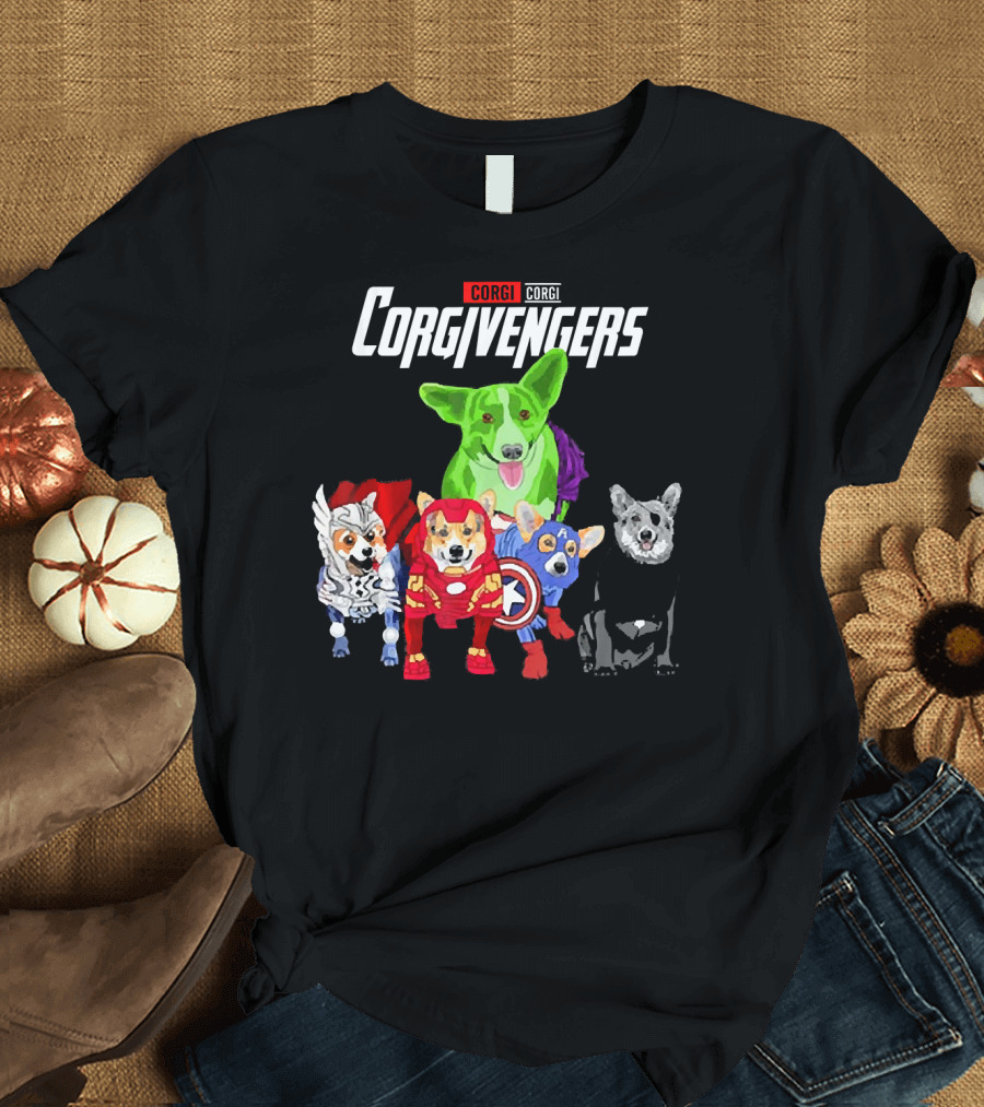 Corgivengers Corgi Avengers Superhero Dog Mom T-Shirt