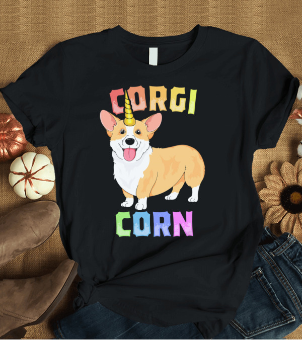 T-Shirt: Corgi Corn Corgicorn Unicorn T-Shirt Corgi Corn Corgicorn Unicorn T-Shirt