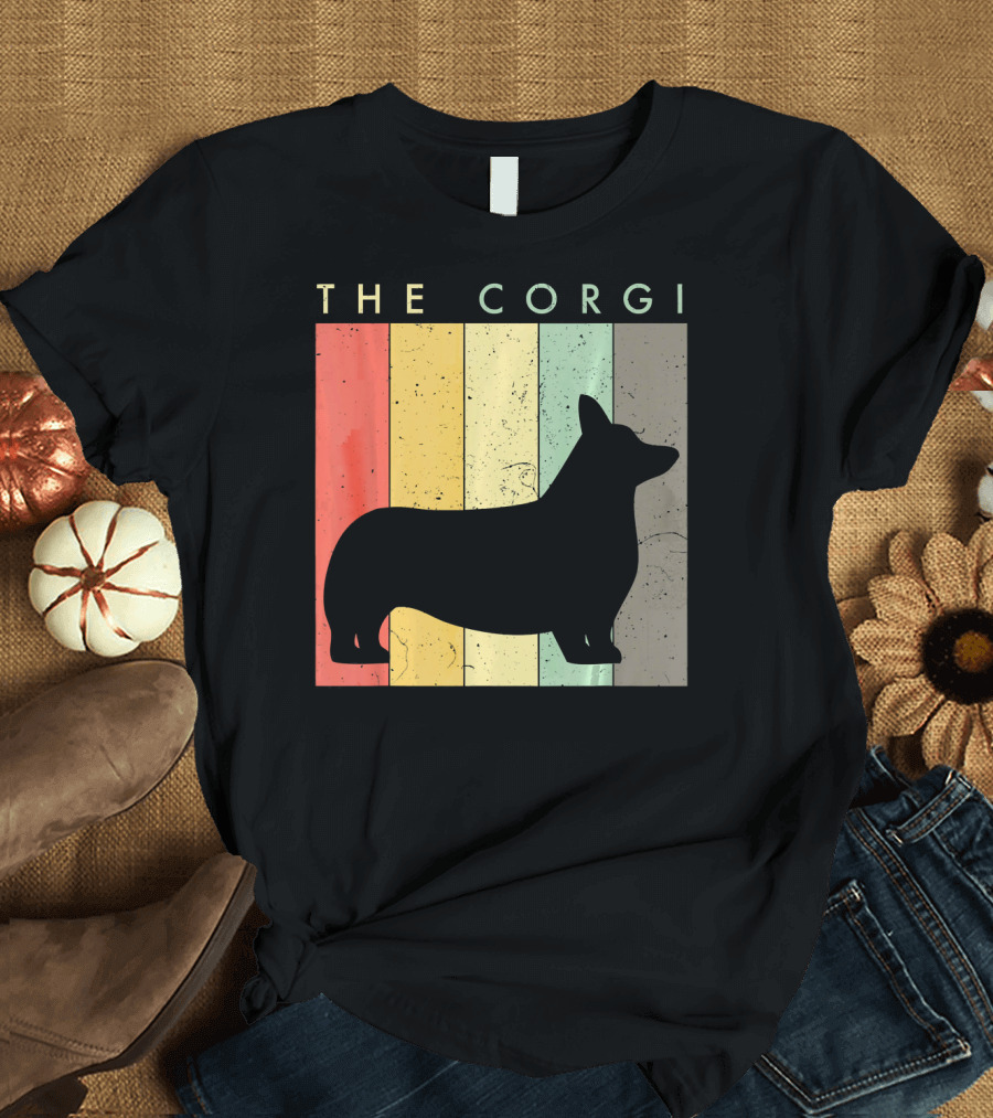 The Corgi For Dog Lovers Retro Vintage T-Shirt