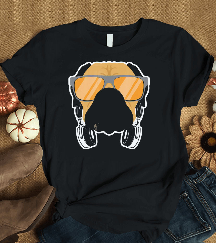 DJ Mastiff Bullmastiff Headphones Sunglasses T-Shirt