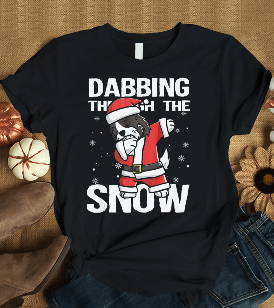 Dabbing Through the Snow Havanese Santa Christmas T-Shirt