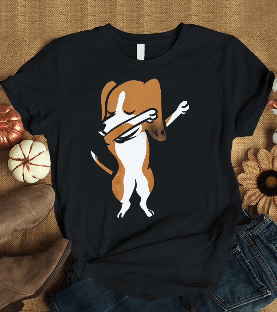 Dabbing Basset Hound Dab Dance Move Fun Canine T-Shirt
