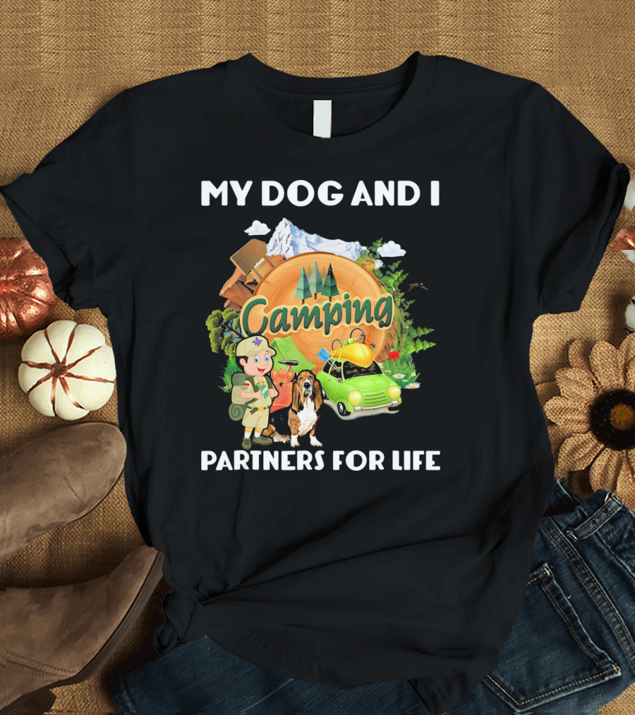 MY DOG AND I CAMPING ADVENTURE PARTNERS FOR LIFE MOUNTAIN SCENE T-Shirt