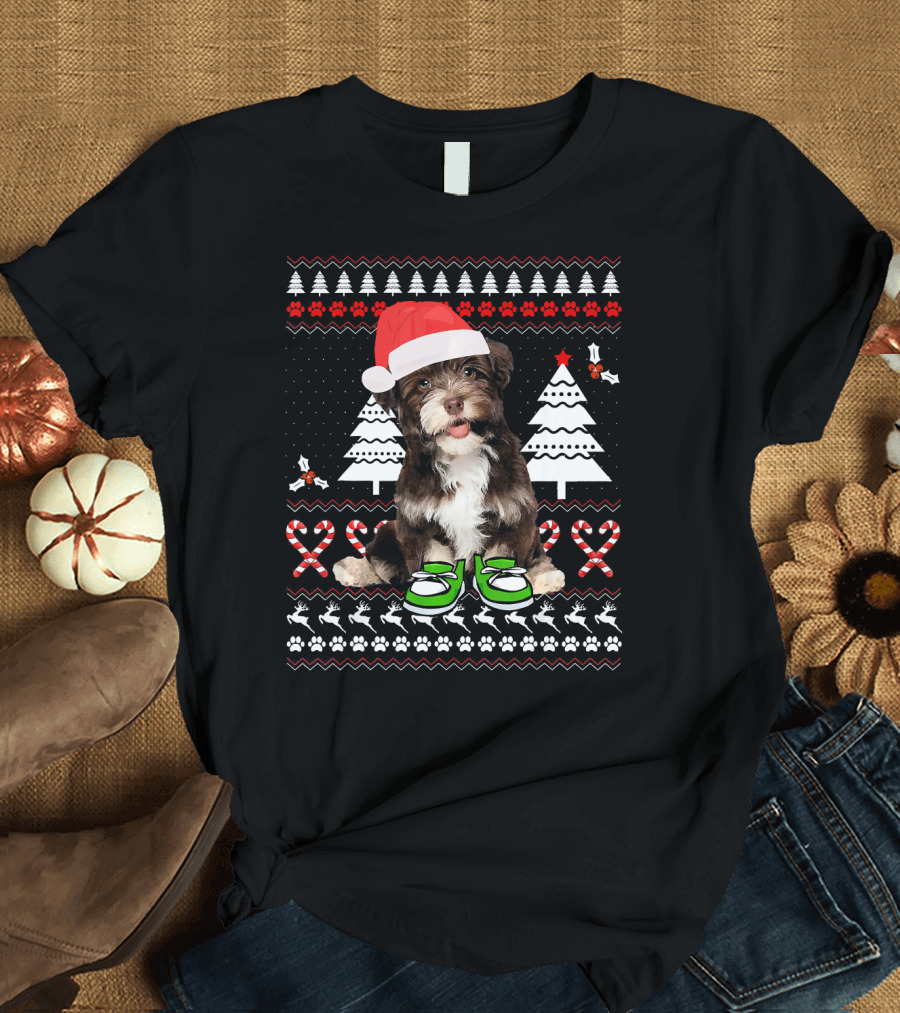 Havanese Dog Funny Ugly Christmas Costume Holiday T-Shirt