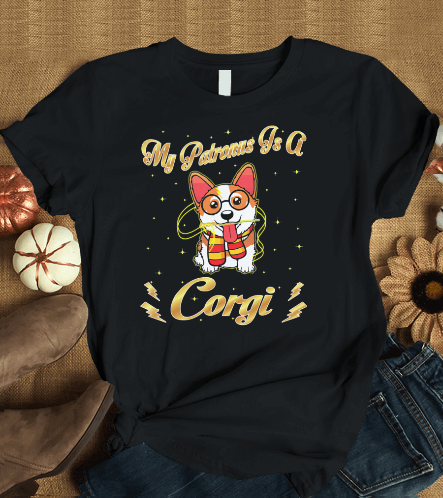 My Patronus Is A Corgi Harry Dog Potter Wizard Magic T-Shirt