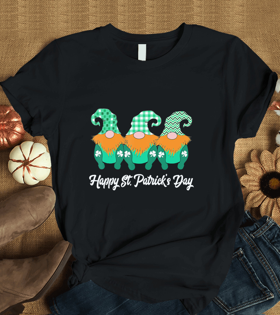 Happy St. Patrick's Day Cute Irish Gnomes Leprechauns T-Shirt