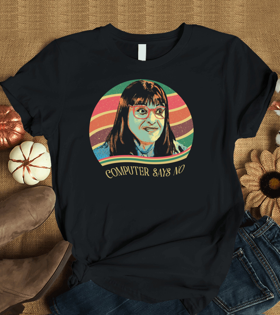 Carol Beer Computer Says No Vintage Rainbow T-Shirt