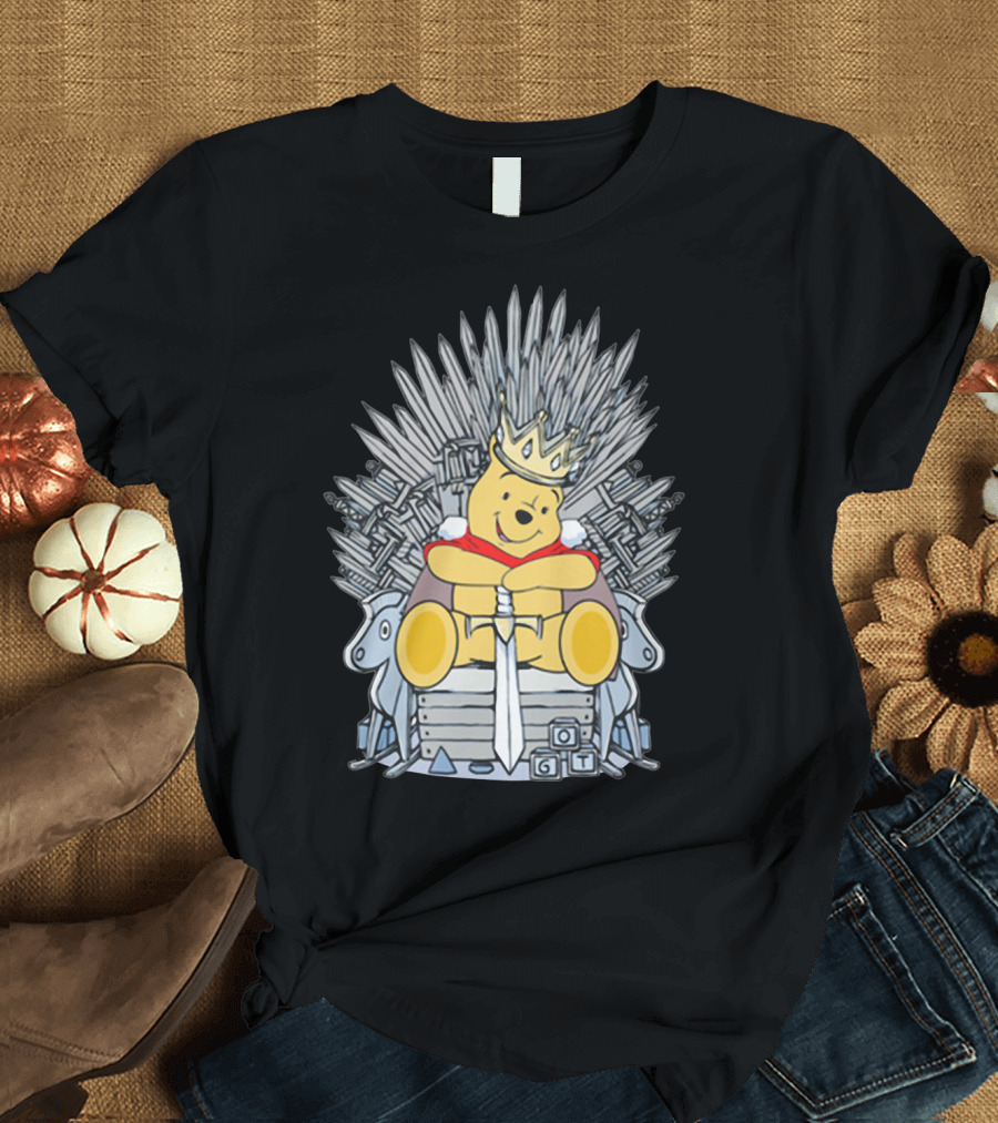 Game Of Thrones Pooh Bear King On Iron Throne Crossover T-Shirt
