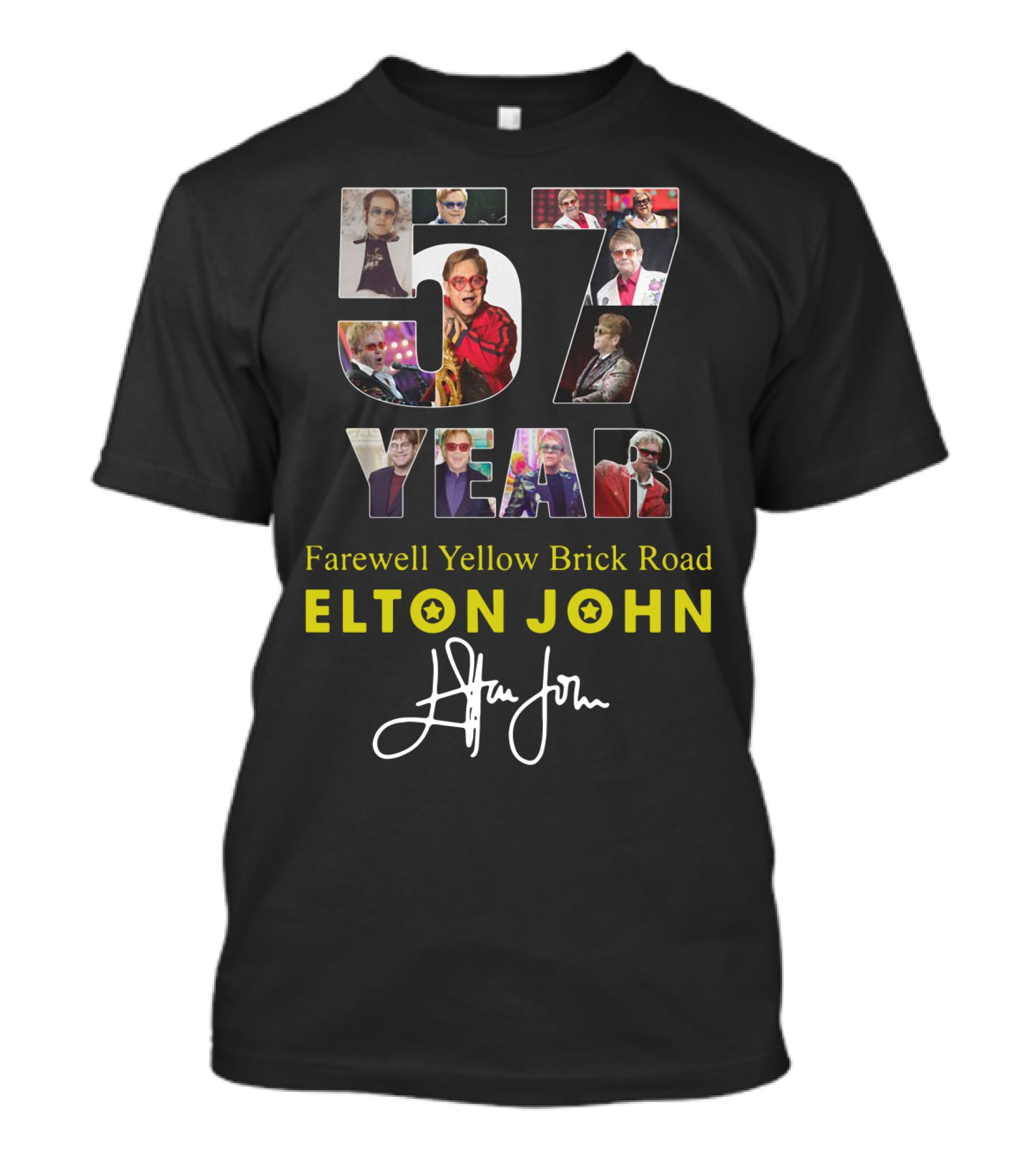 Years Elton John Farewell Yellow Brick Road Tour Signature Collection T-Shirt