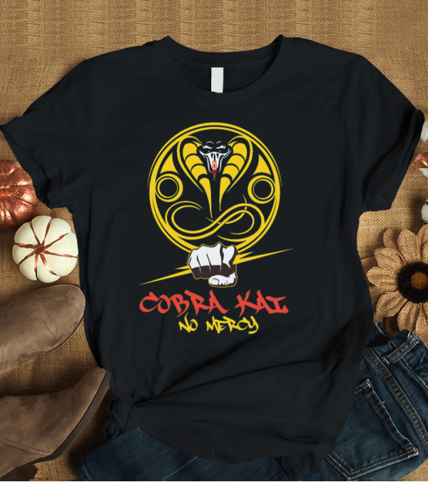 T-Shirt: Cobra Kai No Mercy Karate Logo Fist Punch T-Shirt Cobra Kai No Mercy Karate Logo Fist Punch T-Shirt