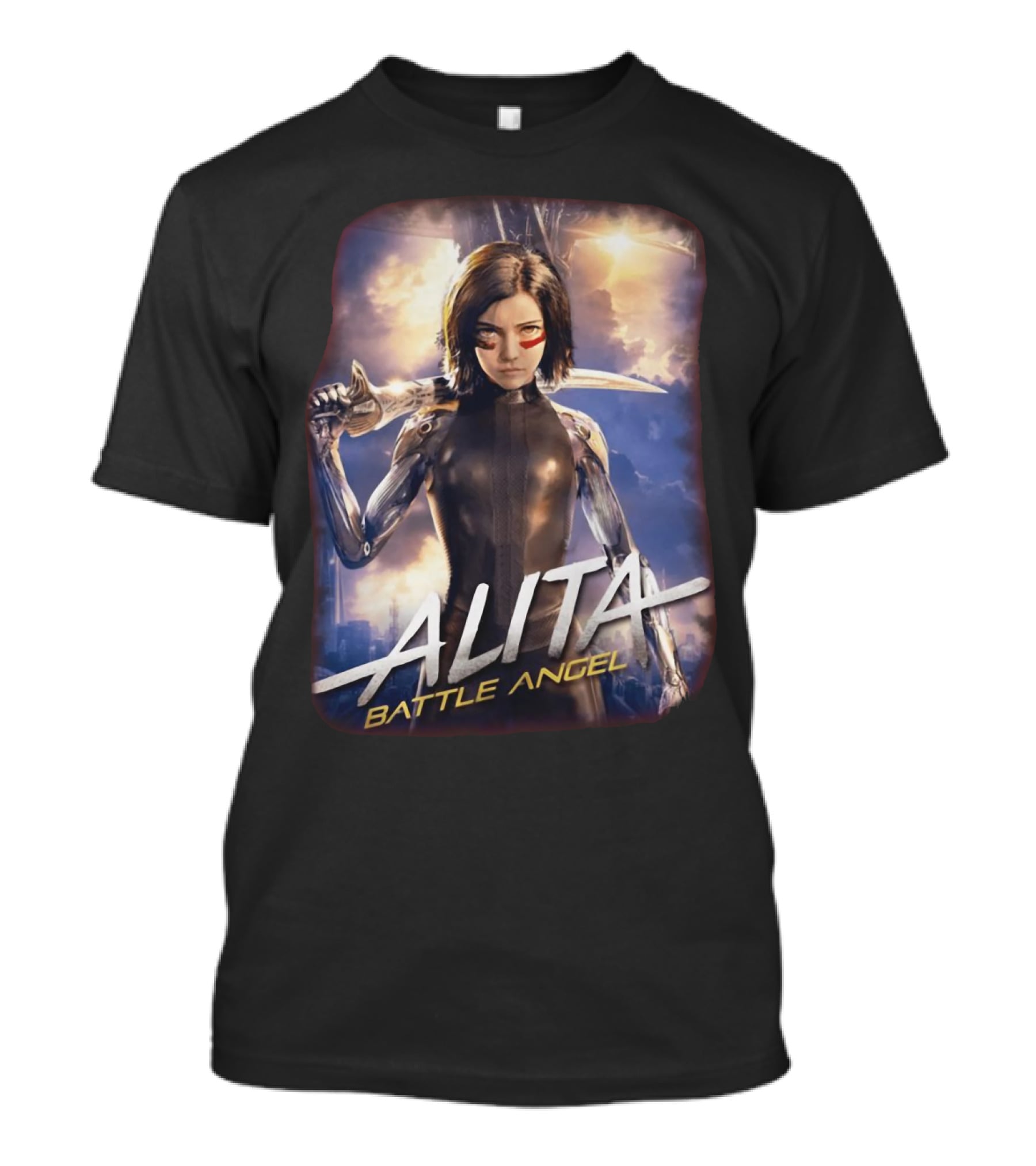 Alita Battle Angel Cyborg Warrior With Sword T-Shirt