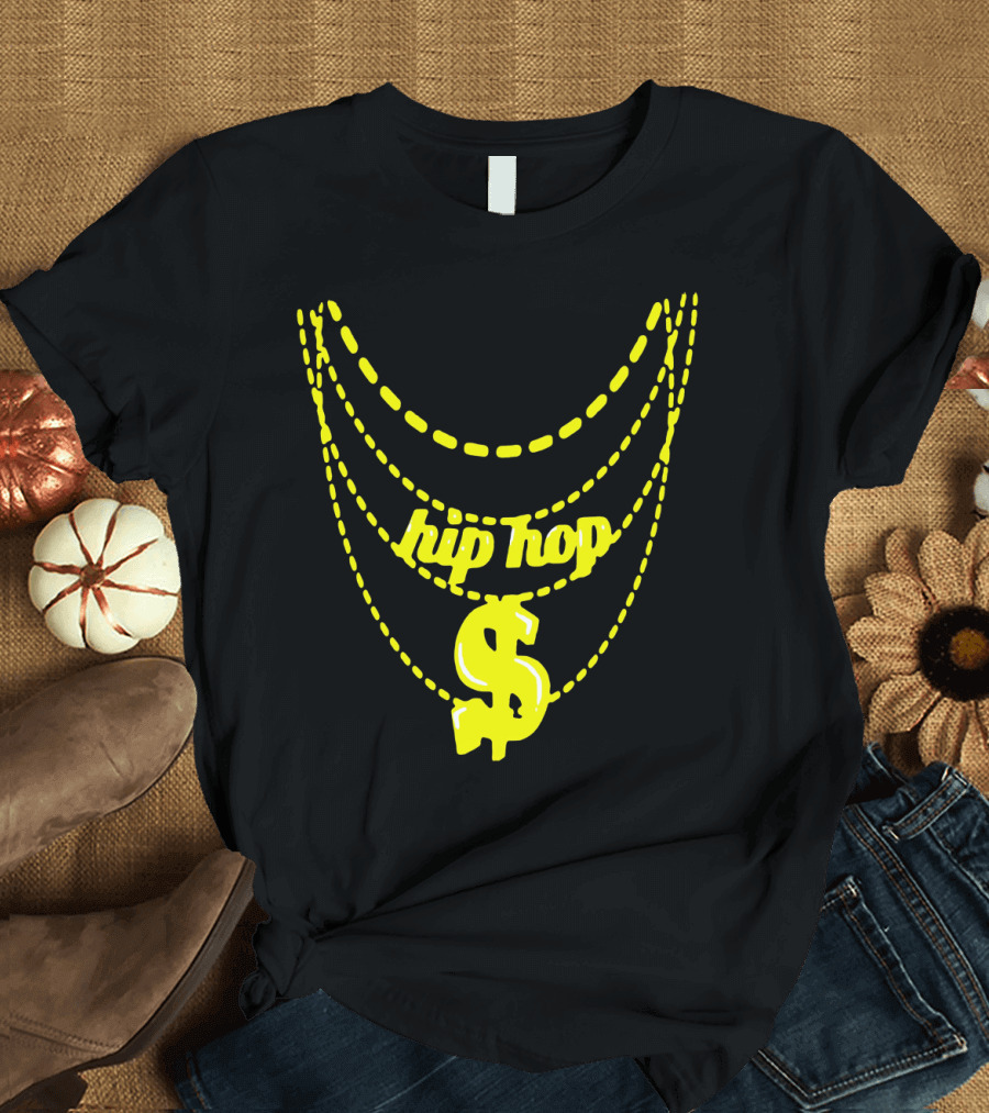 HIP HOP CHAIN DOLLAR SIGN HALLOWEEN COSTUME T-Shirt
