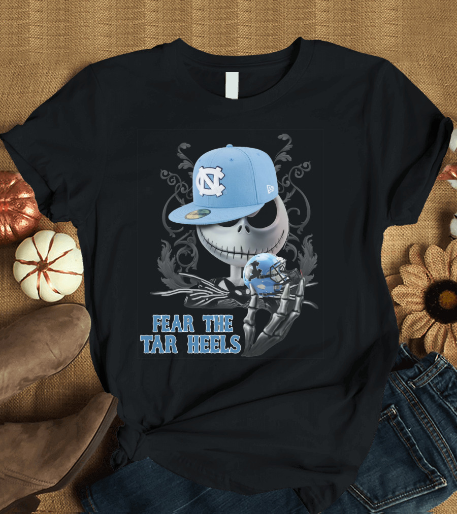 Jack Skellington NC Cap Fear The Tar Heels Football Helmet T-Shirt