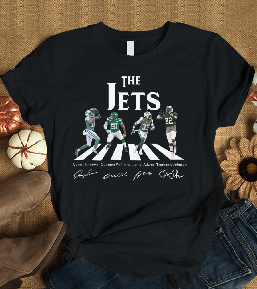 The Jets Quincy Enunwa Quinnen Williams Jamal Adams Trumaine Johnson Abbey Road T-Shirt