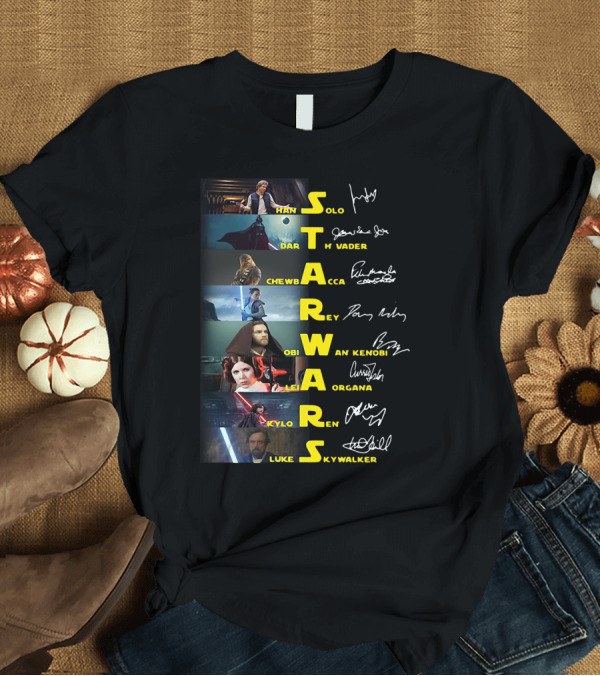 T-Shirt: Star Wars Han Solo Darth Vader Chewbacca Obi-Wan Kenobi Leia Organa Kylo Ren Luke Skywalker T-Shirt Star Wars Han Solo Darth Vader Chewbacca Obi-Wan Kenobi Leia Organa Kylo Ren Luke Skywalker T-Shirt
