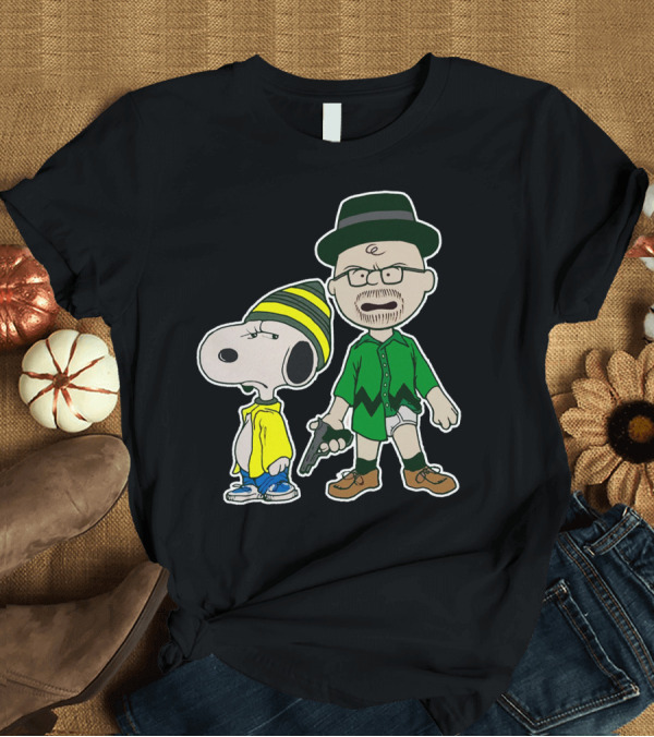 T-Shirt: Snoopy and Charlie Brown Breaking Bad Walter and Jesse Mashup T-Shirt Snoopy and Charlie Brown Breaking Bad Walter and Jesse Mashup T-Shirt