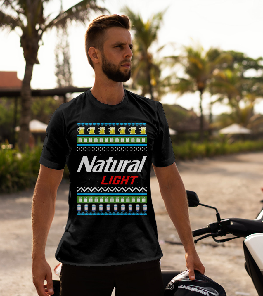 Natural Light Holiday Beer Ugly T-Shirt