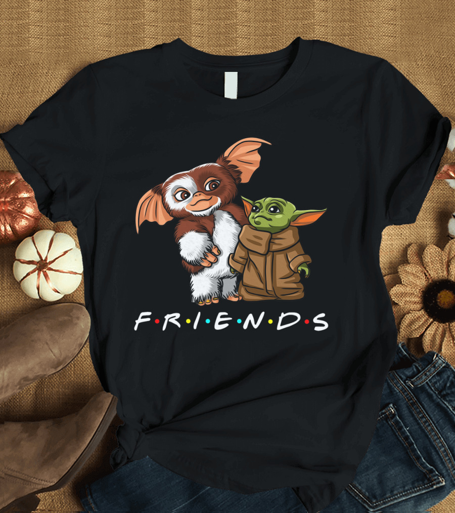 Gremlins Baby Yoda Friends Mandalorian Crossover T-Shirt