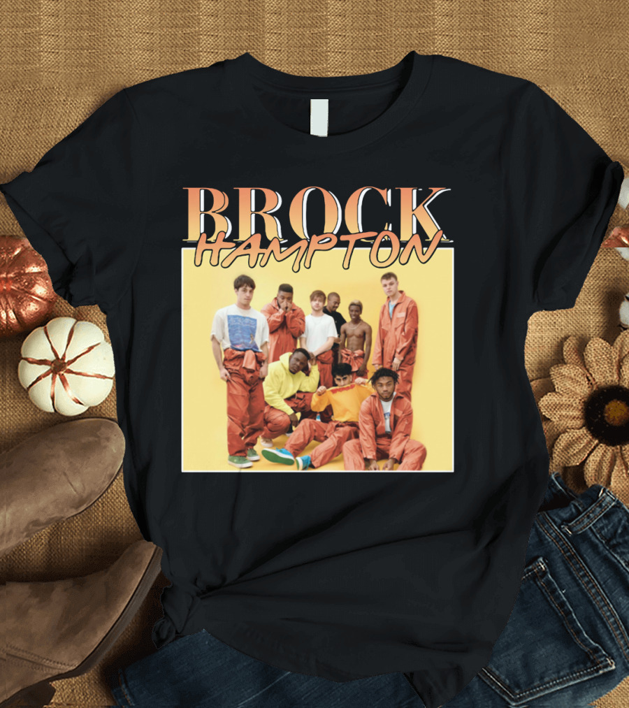 BROCKHAMPTON Band Music Group Portrait Orange Outfits T-Shirt