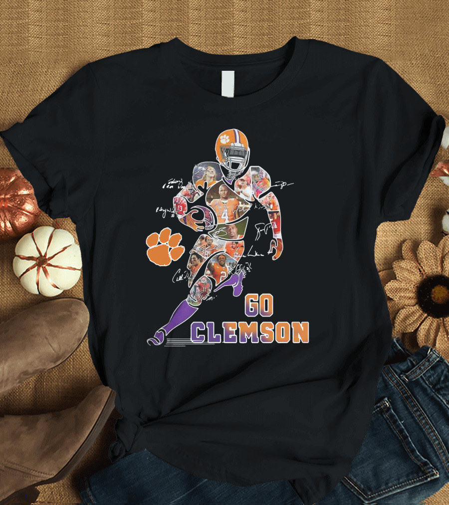 Clemson Tigers Football Team Heroes Collage Go T-Shirt
