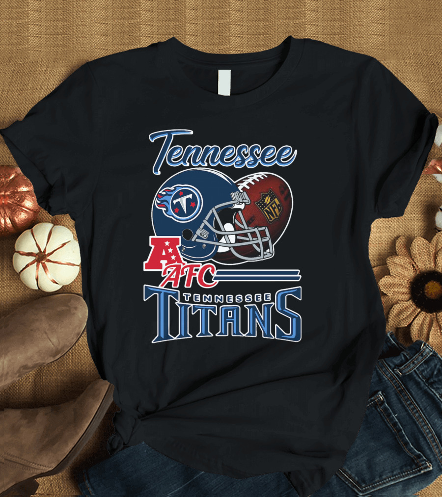Tennessee Titans Afc Nfl Football Helmet T-Shirt