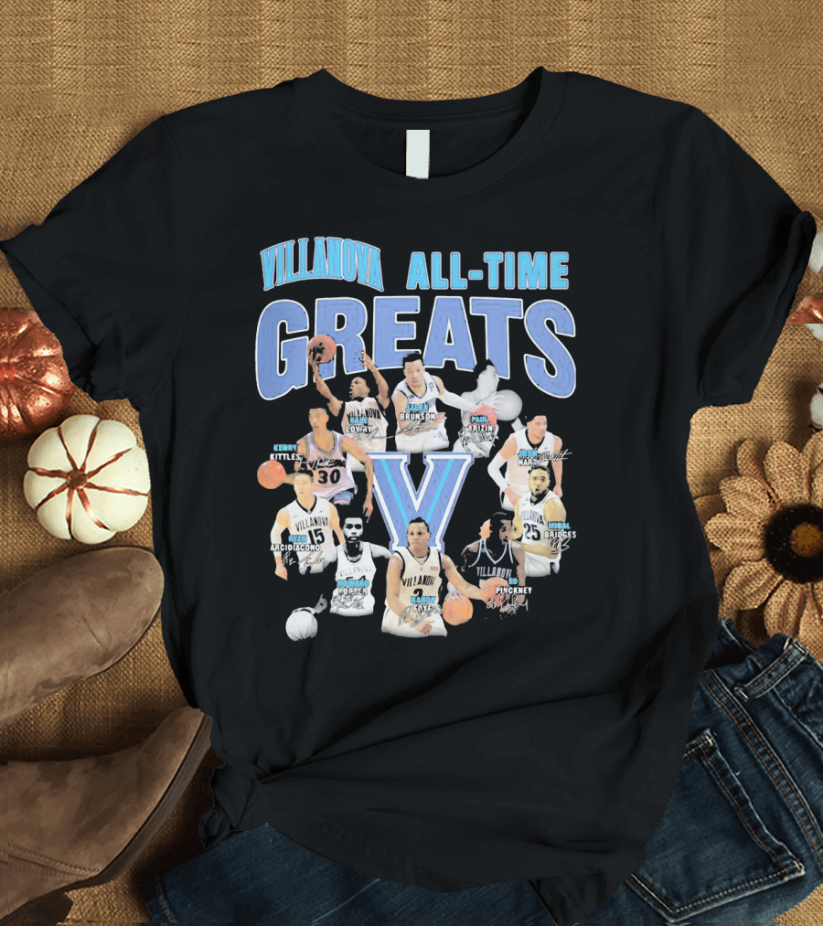 Villanova Wildcats All-Time Greats Basketball Legends T-Shirt