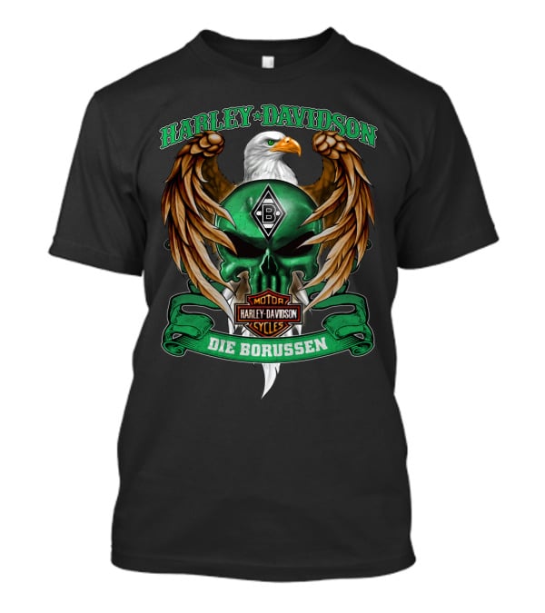 Harley Davidson Borussia Mönchengladbach Die Borussen Eagle Crest T-Shirt