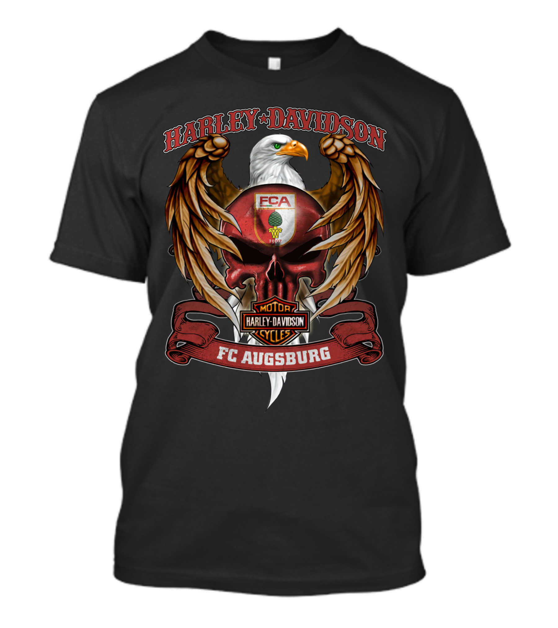 Harley Davidson Motorcycles Fc Augsburg Eagle T-Shirt