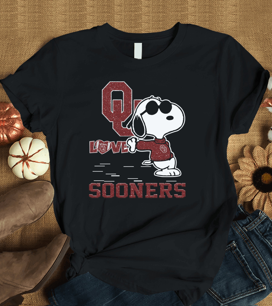 Snoopy OU Love Oklahoma Sooners T-Shirt