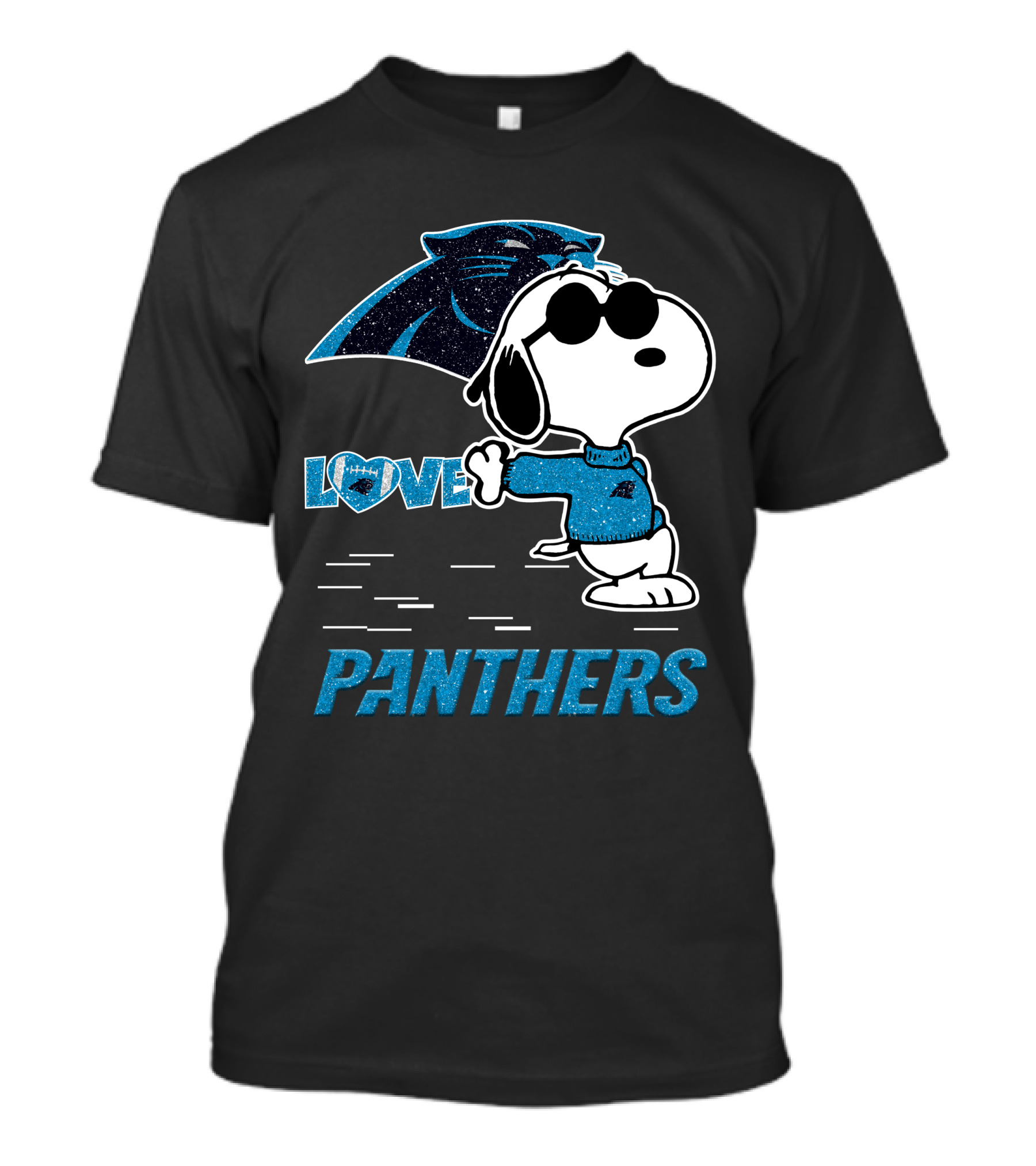 Snoopy Love Panthers Carolina T-Shirt