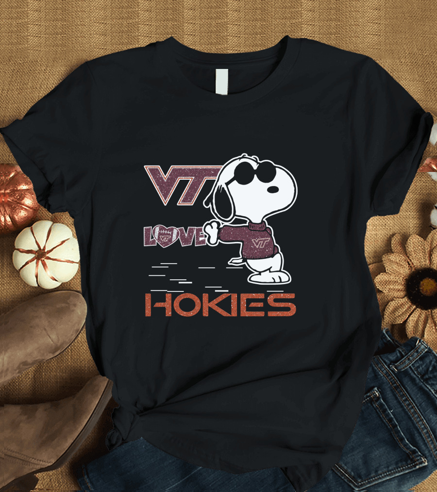 VT Snoopy Love Hokies T-Shirt
