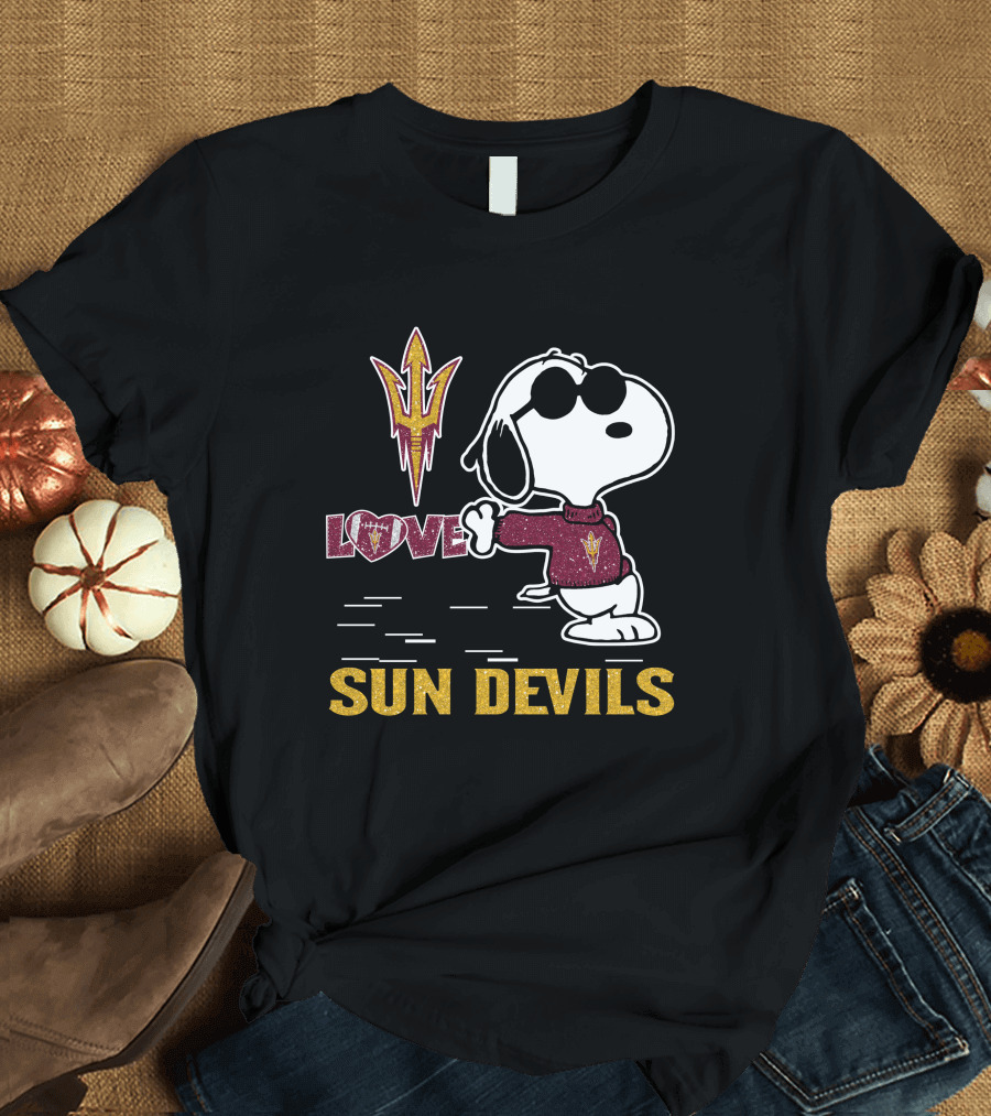 Snoopy Love Sun Devils T-Shirt