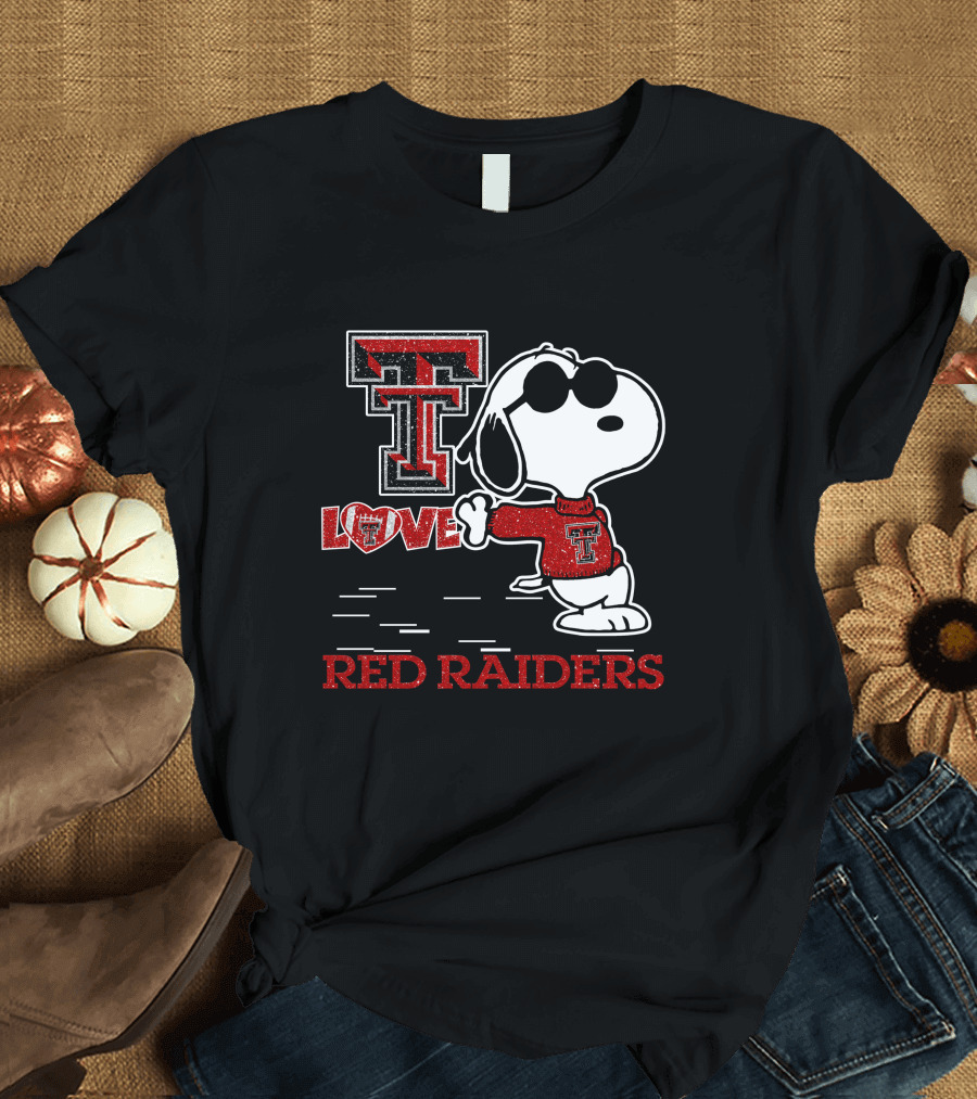 Snoopy Love Texas Tech Red Raiders TT T-Shirt