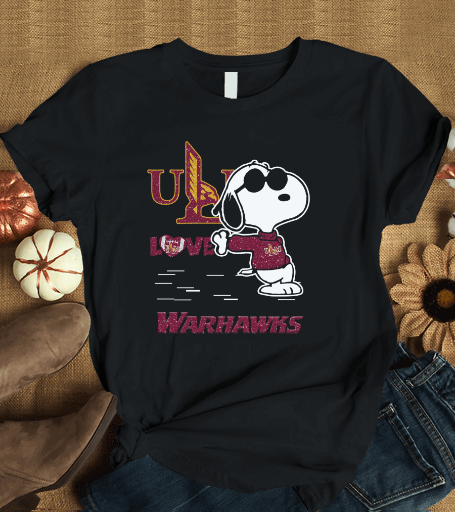 Snoopy ULM Love Warhawks T-Shirt