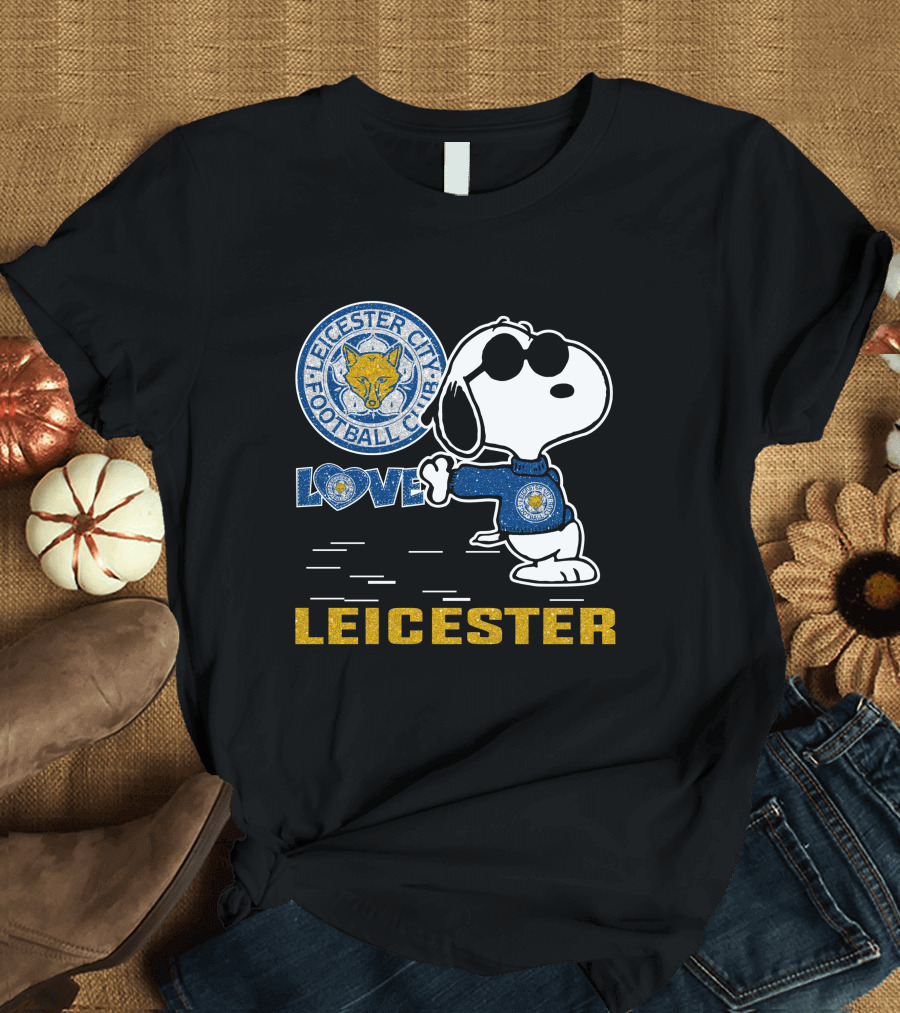 Snoopy Love Leicester City Football Club T-Shirt