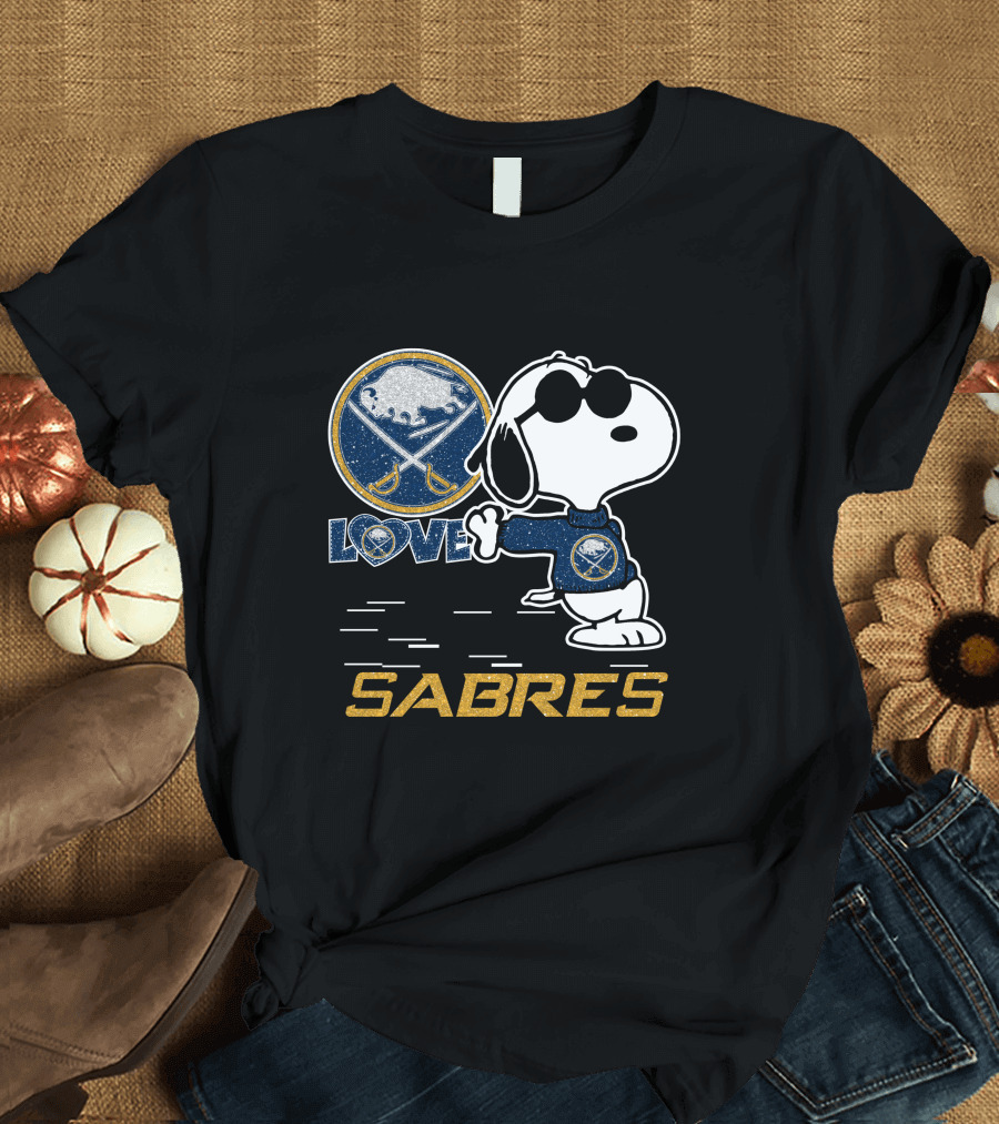 Snoopy Love Buffalo Sabres Hockey T-Shirt