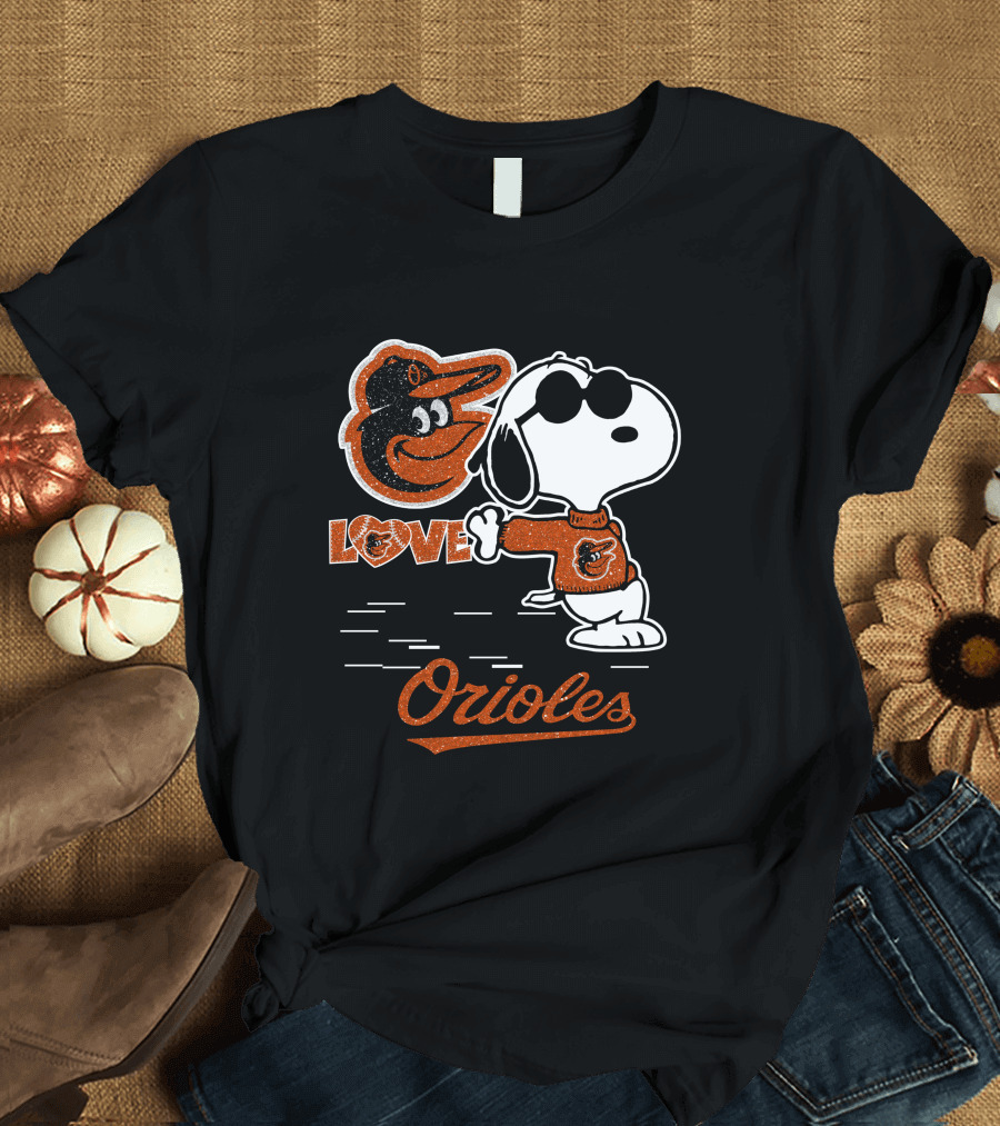 Snoopy Love Orioles Baltimore T-Shirt
