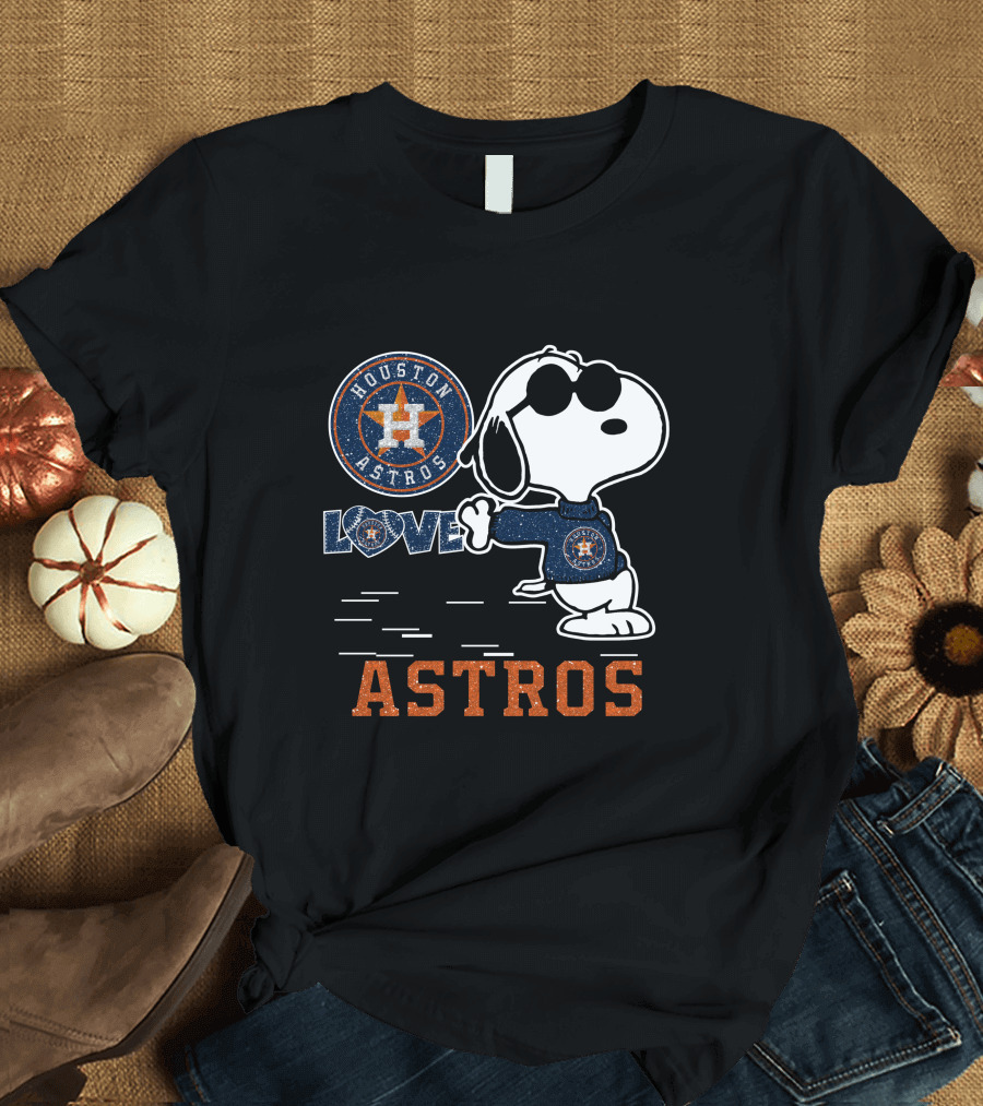 Snoopy Love Houston Astros Astros T-Shirt